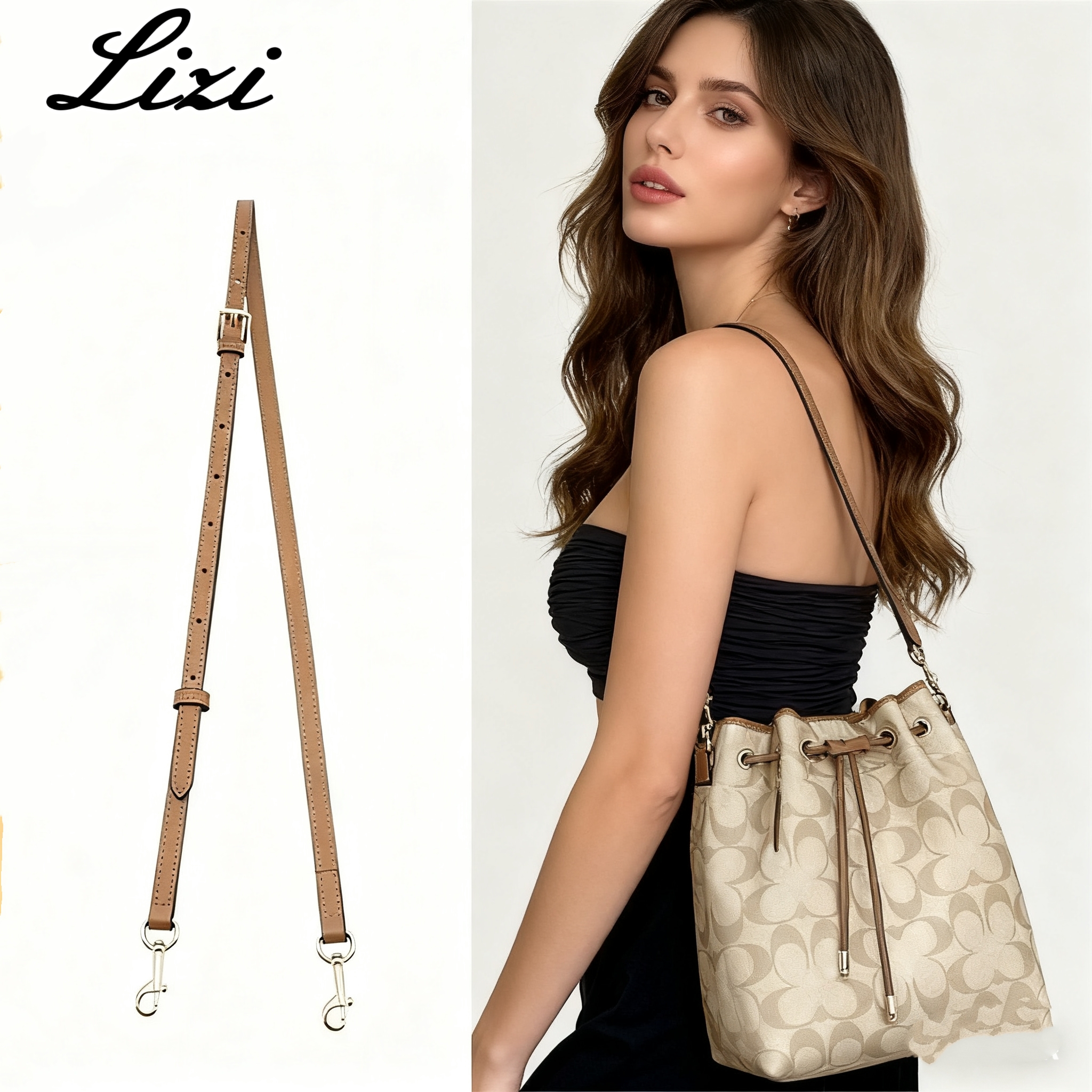 包带单买适用coah蔻池city23肩带迷你托特包内胆斜挎包带配件替换