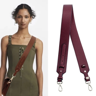 百搭肩带宽肩带女菜篮子包带印花斜挎包袋配件蓝色长款 单肩荔枝纹