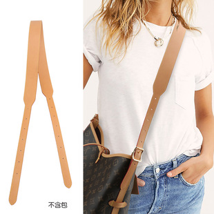 适用LV包带carryall肩带单肩斜挎替换带老花托特仿牛皮改造宽包带