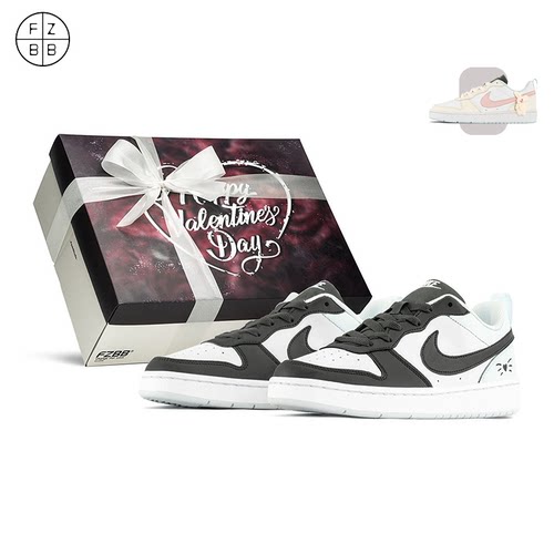 FZBB STUDIO Nike Court Borough low奶油兔子休闲板鞋定制手绘