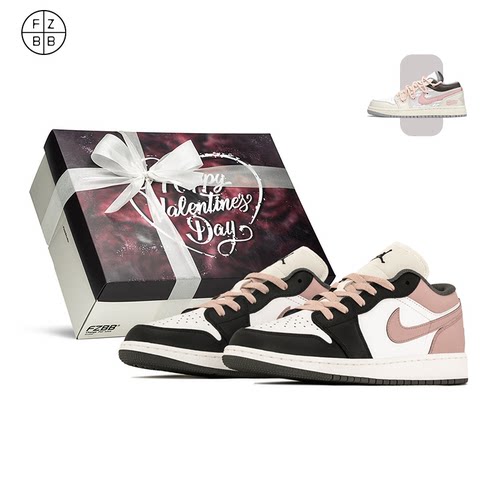 FZBB STUDIO Nike Air Jordan 1时尚黑粉百搭运动板鞋553560-053