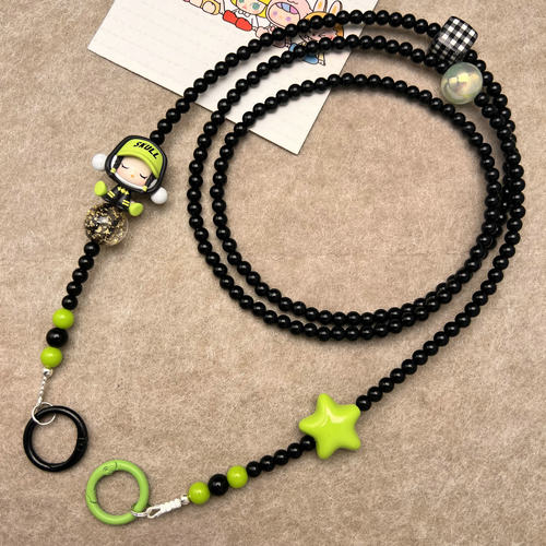 diy泡泡玛特手机挂绳可背斜跨绳