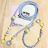 正版 Molly茉莉萌粒斜跨手机链长条可背挂绳原创纯色挂脖防丢 长款