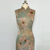 采莲118cm 无袖 国风新中式 薄款 旗袍气质优雅 显瘦旗袍2025夏季