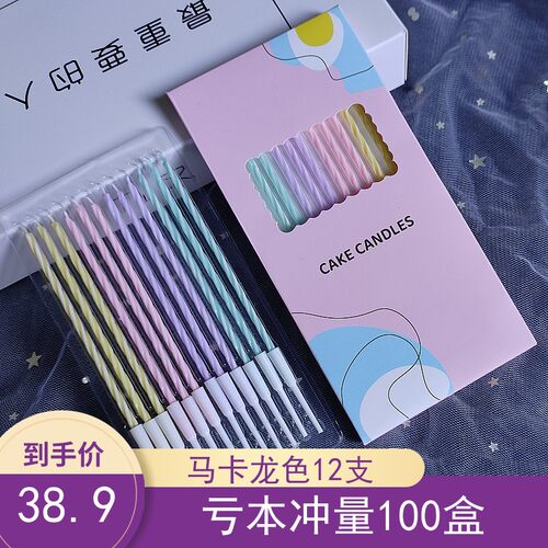 螺纹生日蜡烛儿童宝宝蛋糕装饰
