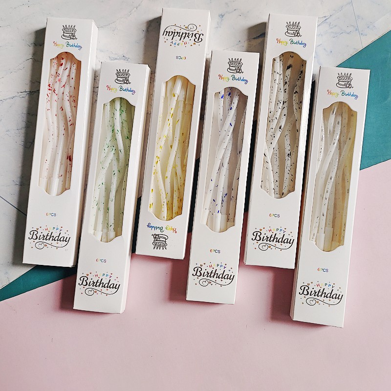 蛋糕装饰弯曲螺旋蜡烛生日派对