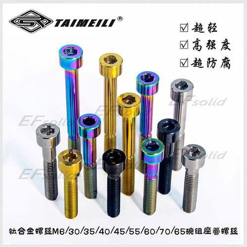 钛合金螺丝柱头锥头TAIMEILI