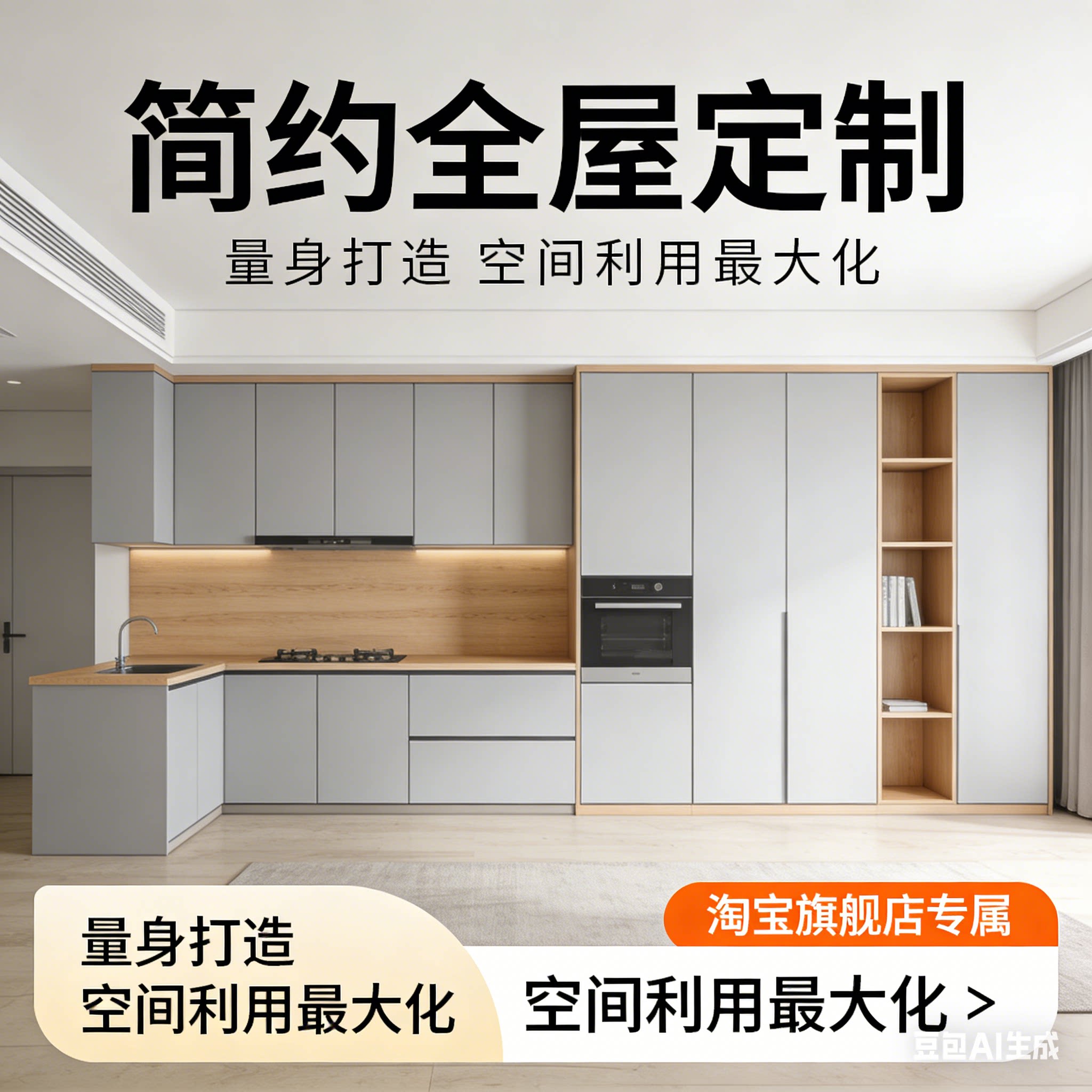 阜阳全屋定制现代简约衣柜ENF级环保免费设计上门测量包安装同城图片