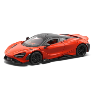 彩珀成真1:31CCA合金迈凯伦765LT赛跑汽车模型开门回力儿童玩具男