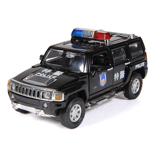 彩珀成真132合金特警车模型玩具