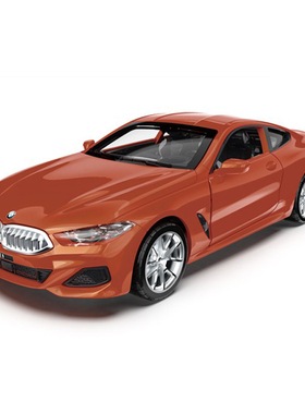 彩珀成真1:35合金蓝色宝马M850i 赛跑车模型开门回力声光儿童玩具