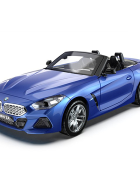 彩珀成真1:30合金蓝色宝马Z4M40i敞篷赛跑车模型声光回力儿童玩具