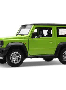 彩珀成真1:18 CCA合金汽车模型黑绿色铃木吉姆尼吉普车儿童玩具男