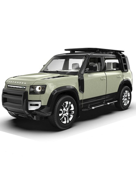 彩珀成真1:32CCA合金路虎卫士汽车模型开门声光越野车儿童玩具男