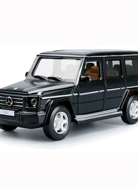 彩珀成真1:32合金大奔驰G350d越野吉普车模型开门回力儿童玩具男