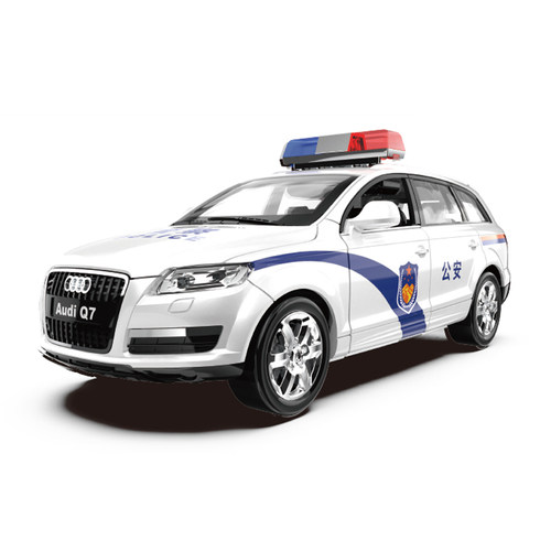 彩珀成真132合金警车模型玩具男