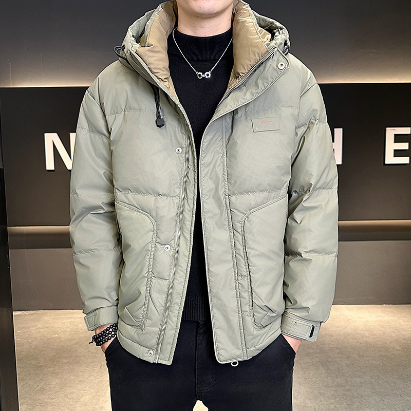 冬季可二开立领保暖面包服男士跨境潮牌高品质国标羽绒服直播