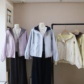 减龄撞色宽松休闲冲锋衣女连帽外套5912 2026早春新韩系时尚 比正