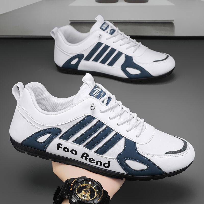 一脚蹬男鞋春季2026新款防水防滑运动跑步休闲黑色工作劳保鞋子男