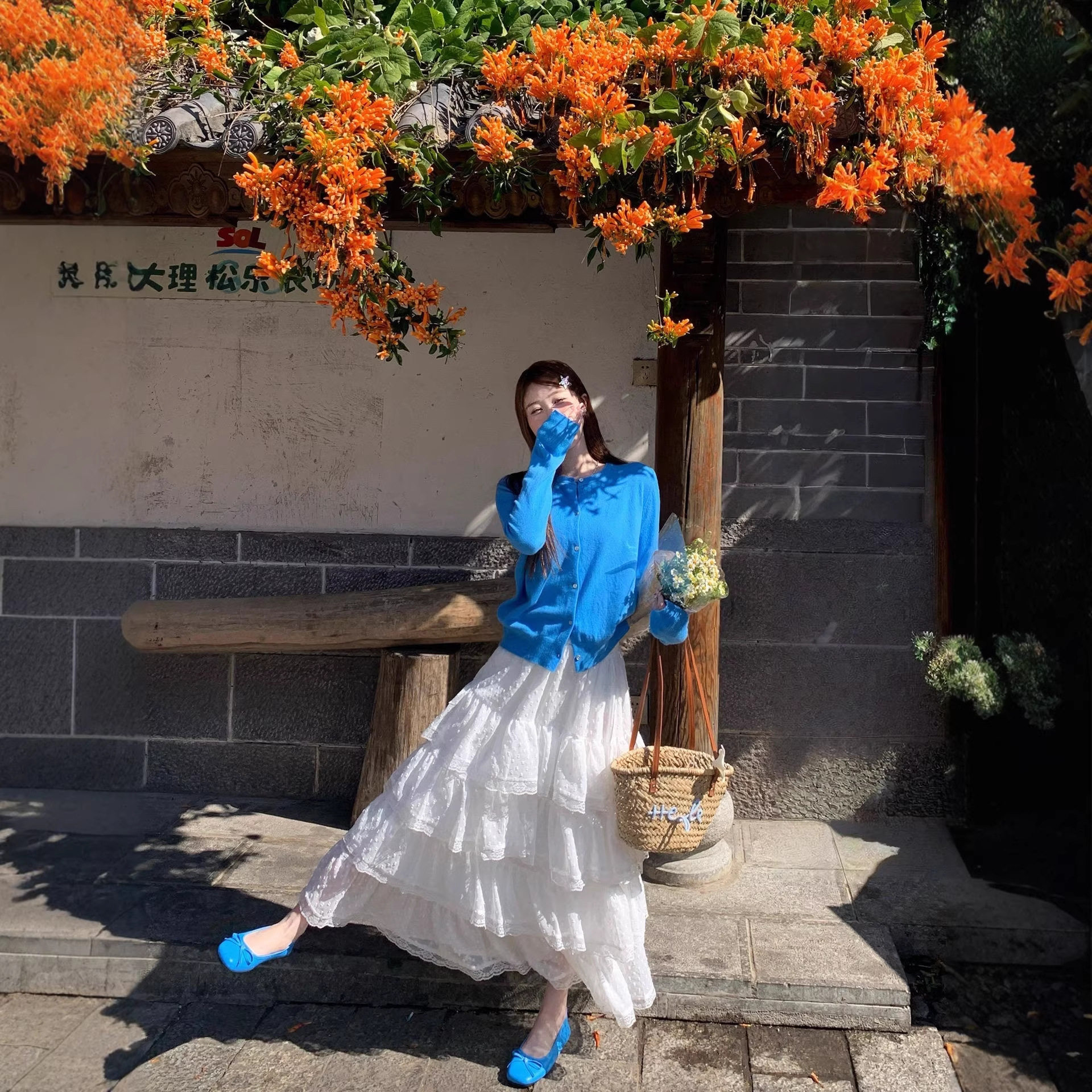 白色蛋糕裙女春夏高腰显瘦韩系多层公主裙蕾丝网纱a字蓬蓬长裙子