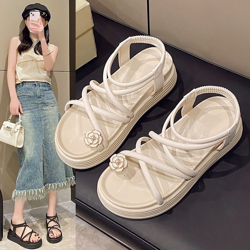 厚底法式两穿拖鞋2026新款平底鞋夹脚凉拖鞋仙女风凉鞋女款夏外穿