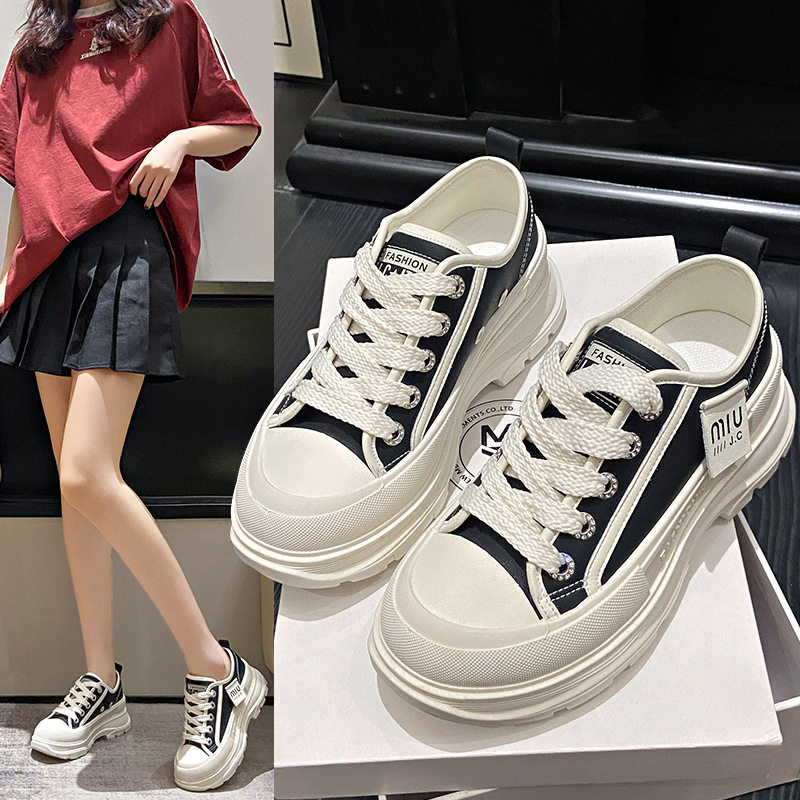 MK07新款运动鞋2024春夏季小白鞋透气简约厚底增高板鞋休闲学生潮