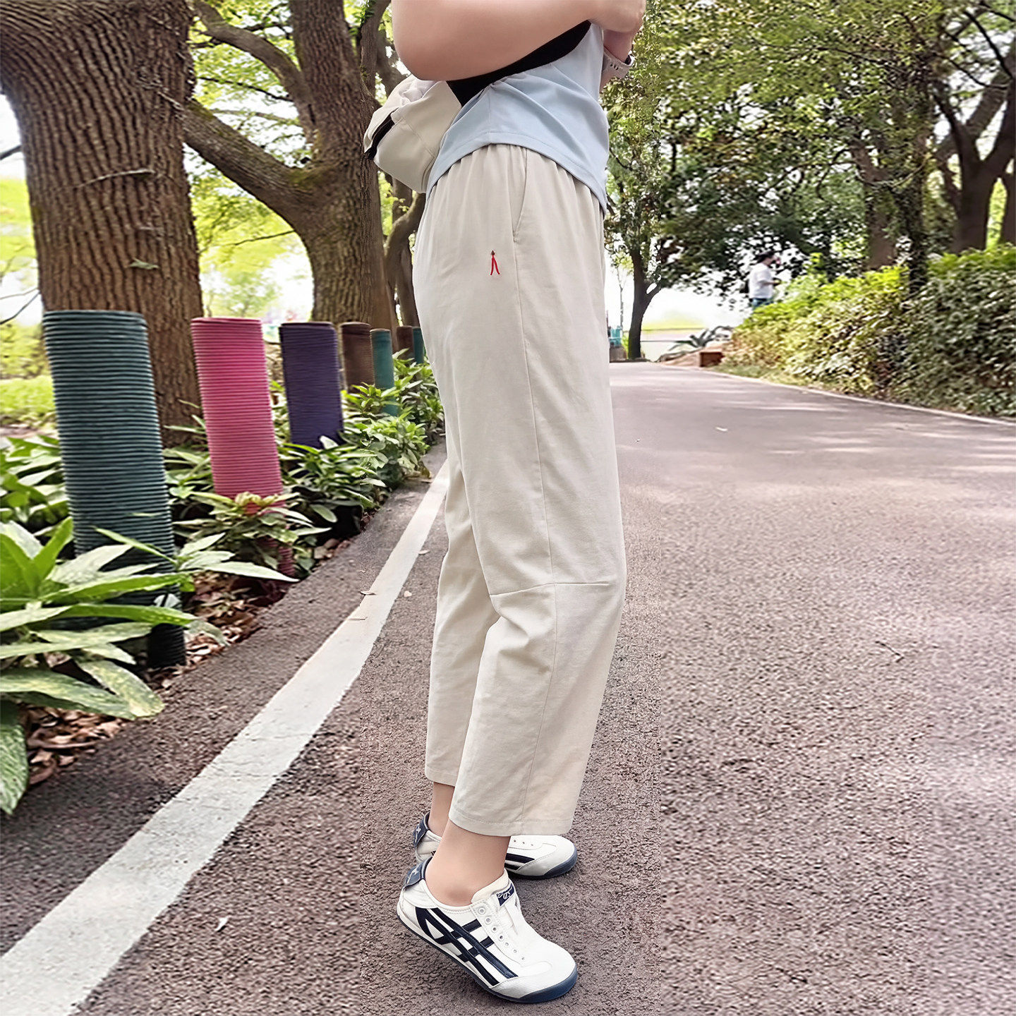 冰丝速干运动裤女夏季薄款大码显瘦防晒小个子九分休闲萝卜哈伦裤