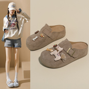 2026勃肯鞋子女春季新款韩版ins女学生休闲潮流百搭半拖女鞋Y703