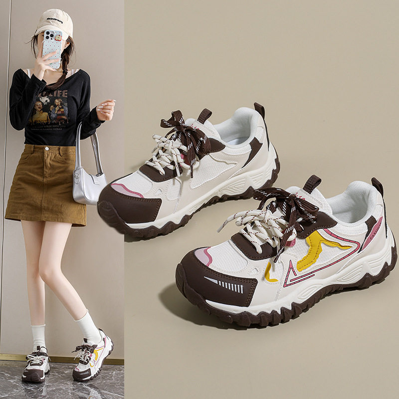 ins韩版新款老爹鞋女2026秋季学生跑步运动休闲街拍厚底增高MXT23