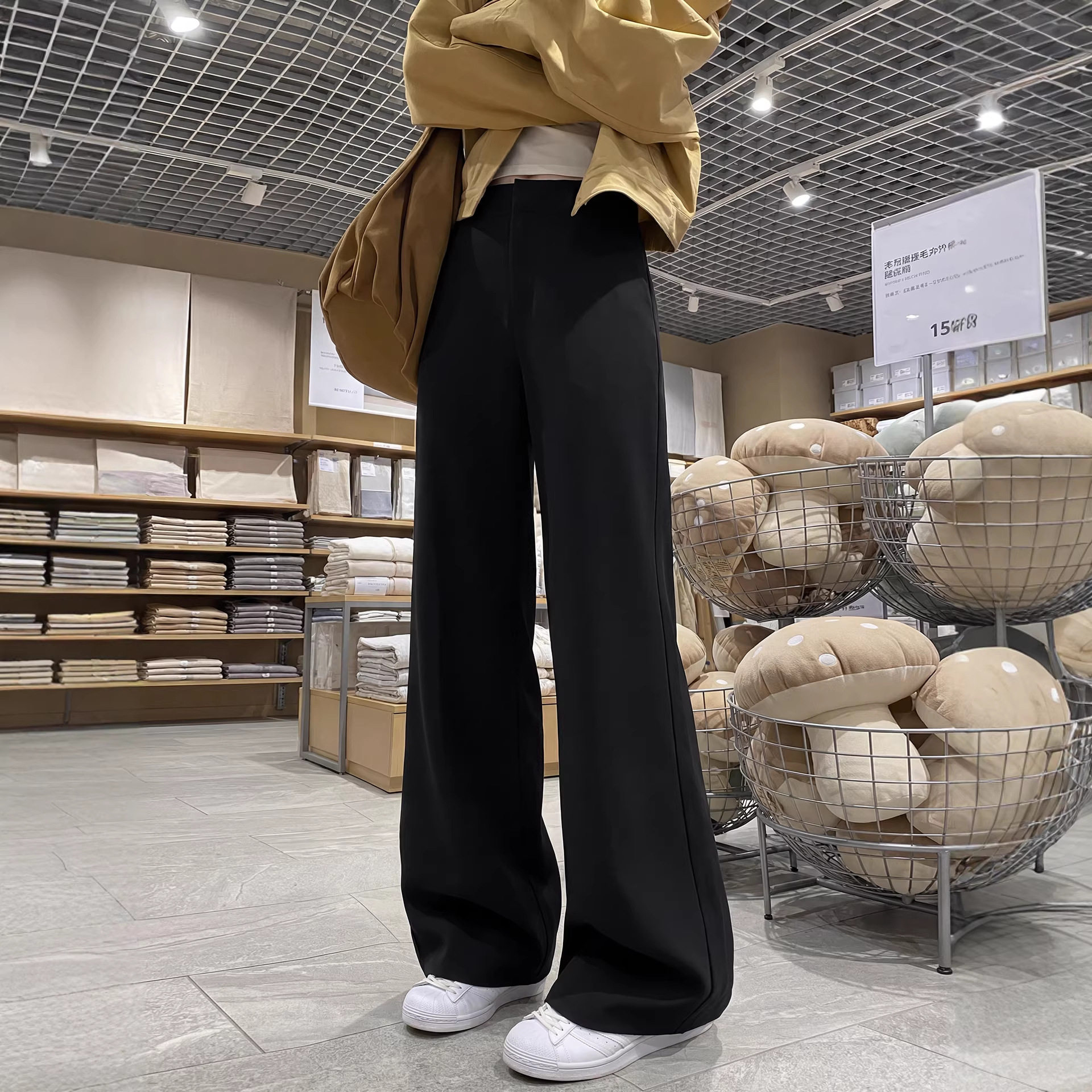 韩系早秋季新款西装裤女中高腰2026新款百搭修身宽松阔腿长裤修身,女装/女士精品,休闲裤,淘宝优惠券,粉丝福利购,淘宝优惠卷