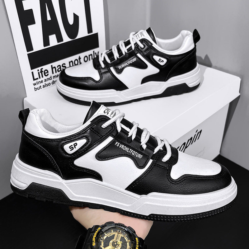 2026新款秋季ins板鞋男防水运动鞋子休闲鞋低帮平底百搭透气男鞋