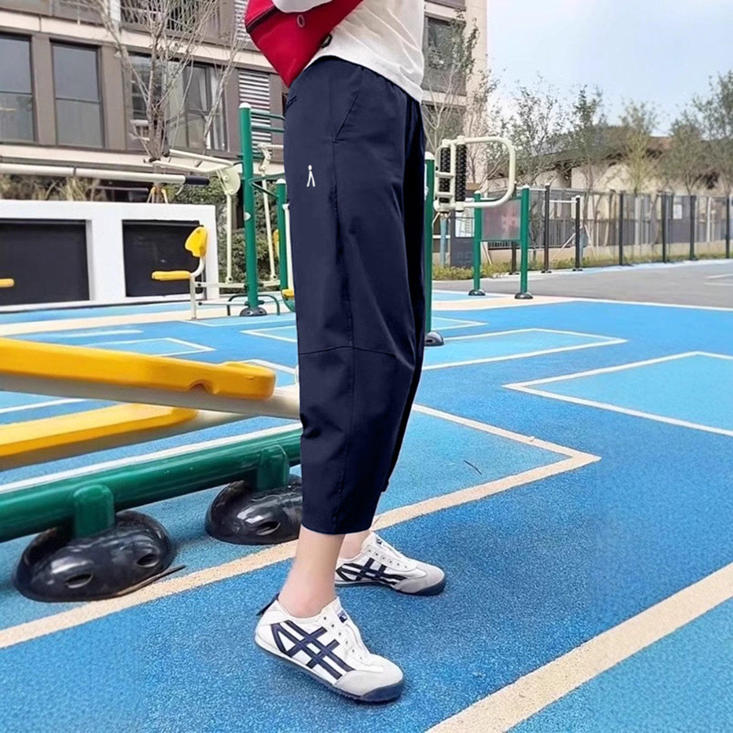 冰丝哈伦裤子女夏季薄款高腰显瘦大码胖mm宽松休闲速干运动九分裤