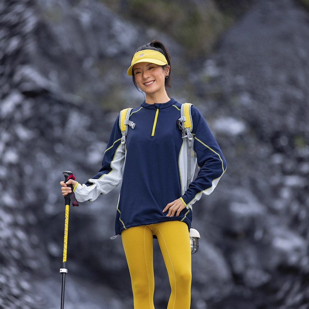 IZEXX潮牌户外哈苏线圆领抓绒卫衣男女摇粒绒保暖锁温半拉长袖T恤