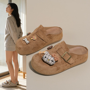 2026勃肯鞋子女春季新款韩版ins女学生休闲潮流百搭半拖女鞋Y705