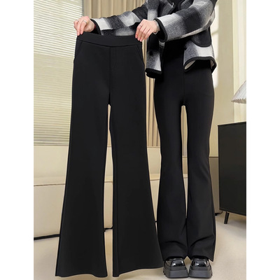 微喇西装裤女秋季2025新款黑色垂感高级感西裤休闲小个子喇叭