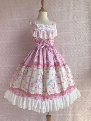 lolita玫瑰吊带连衣裙