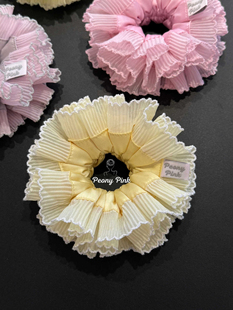 Peony Pink芍药粉·春日tutu蕾丝双层超大花边发圈重工高级大肠圈