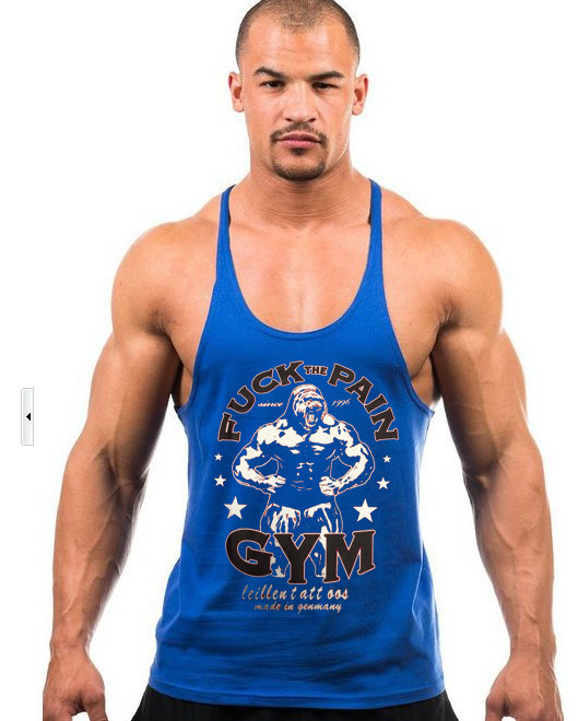 SPECIAL MENS AND WOMENS PROFESSIONAL LOOSE FITNESS MENS BODYBUILDING VESTS DIG DEEP I-SHAPED VESTS SPORTS BACK MENS COTTON