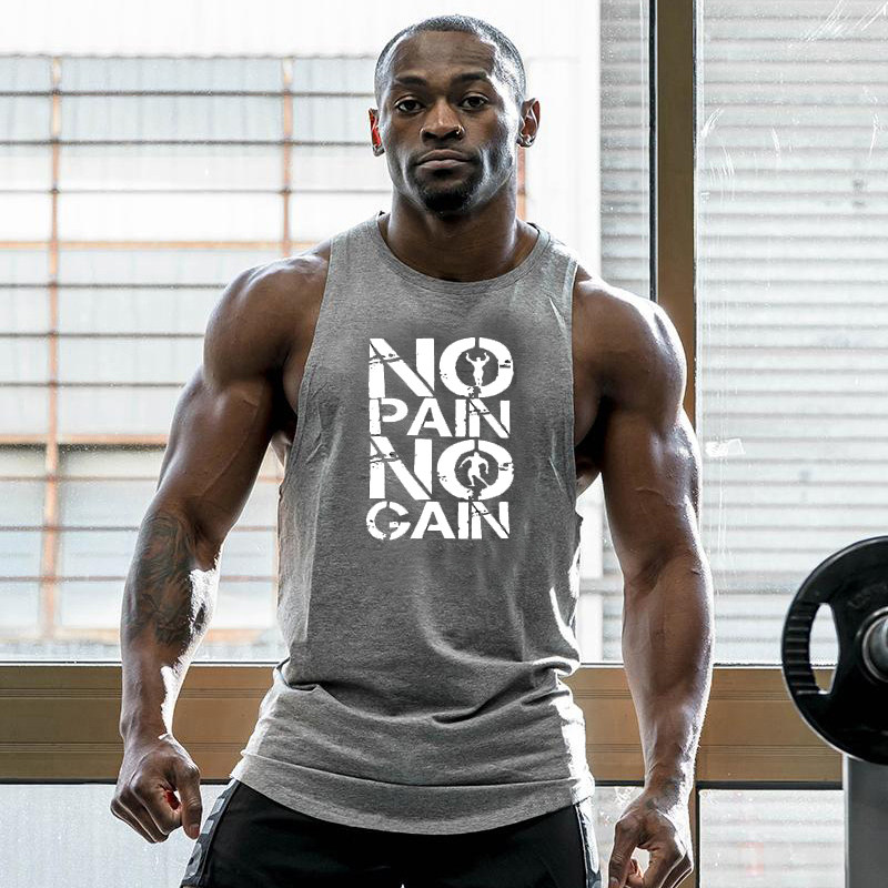 NEW SPECIAL PRICE FITNESS BODYBUILDING SWEAT VEST COTTON I-BEAM SPORTS HURDLE SWEAT SUMMER COTTON LOOSE RUNNING SHOULDER EUROPEAN AND AMERICAN MEN