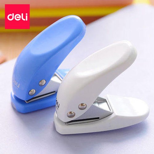 包邮得力0111单孔彩色打孔机