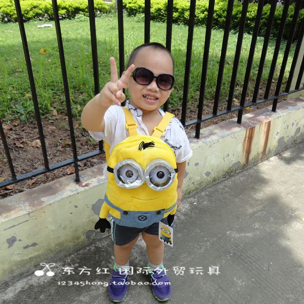 正版Gipsy神偷奶爸小黄人毛绒儿童双肩包 幼儿园宝宝书包 5岁以下
