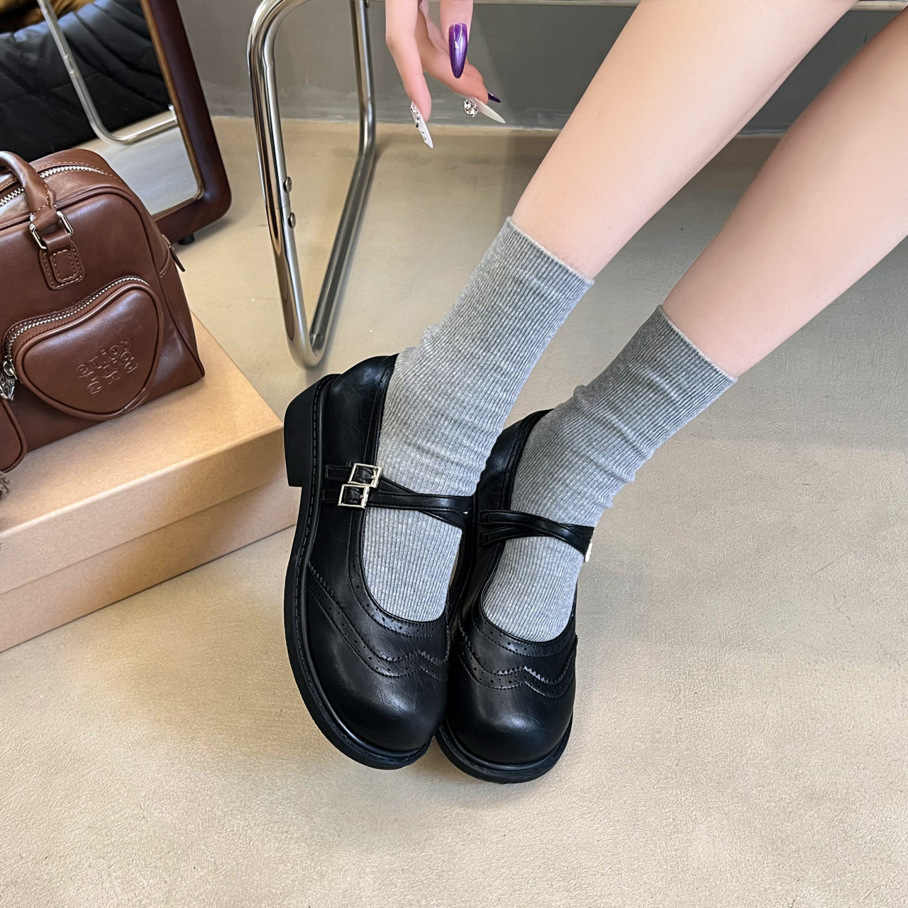 小皮鞋女2026年春季新款低跟乐福鞋通勤工作鞋jk鞋子玛丽珍鞋单鞋,女鞋,玛丽珍鞋,淘宝优惠券,粉丝福利购,淘宝优惠卷