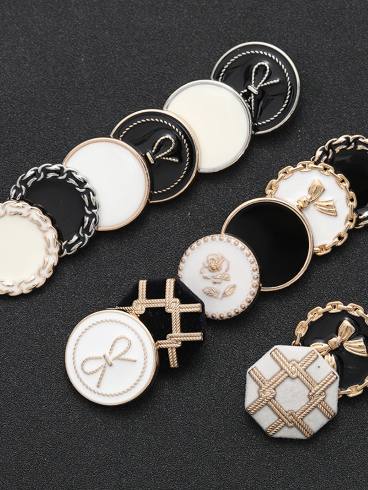 고급 단추 수트 커프스 단추 캐시미어 레트로 고급 코트 단추 여성용 셔츠 스웨터 골드 다용도 금속 단추