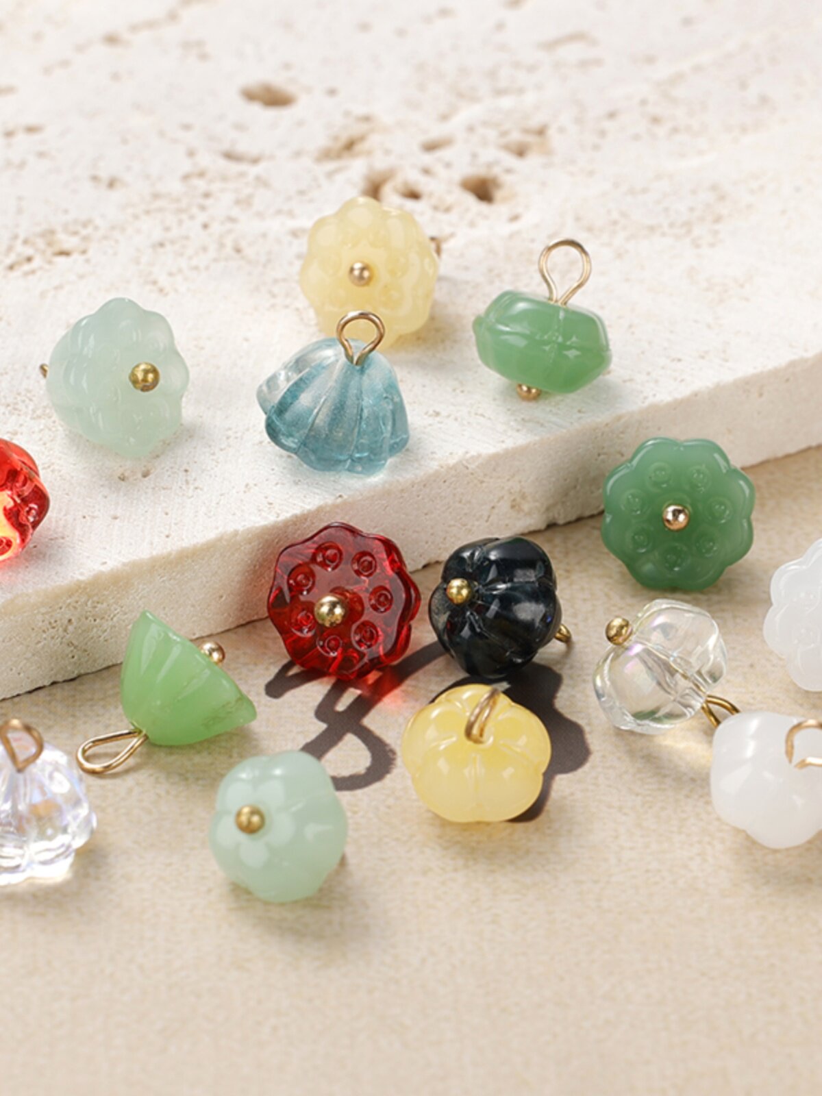 모조 옥 연꽃 단추 고대 스타일 치파오 당나라 정장 HANFU 셔츠 새로운 중국 스타일 단추 옷 접시 버클 장식 액세서리