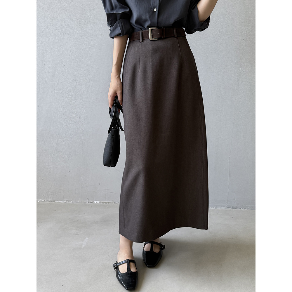 韩系气质加厚半身裙女