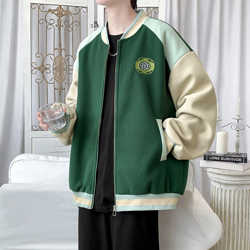 2025秋冬款潮牌夹克棒球服刺绣外套-A011-1-JK129-P110，男装夹克，电商A011-1（原4007）