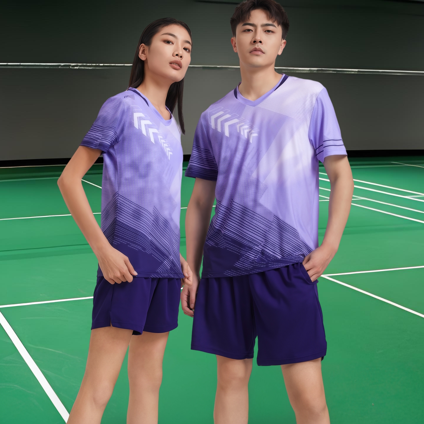 打羽毛球运动女装套装男款衣服短裤定制短袖速干服装乒乓球训练服