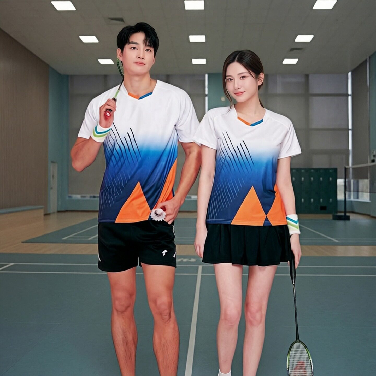 2026高颜值速干羽毛球服套装男女情侣款透气衣服运动训练比赛队服