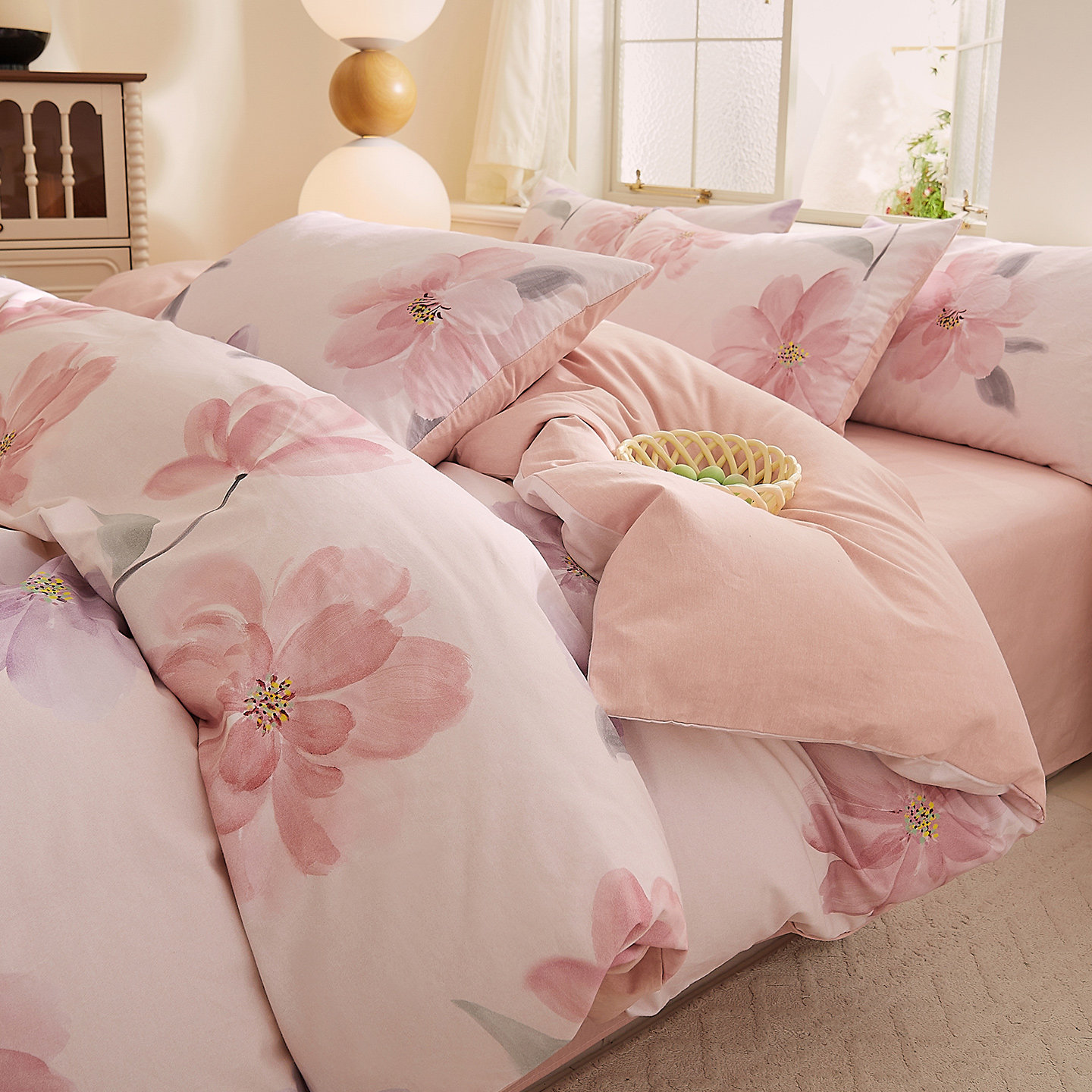 静影2025新款全棉纯棉磨毛印花三四件套系列（可定做尺寸）,床上用品,床品套件/四件套/多件套,淘宝优惠券,粉丝福利购,淘宝优惠卷