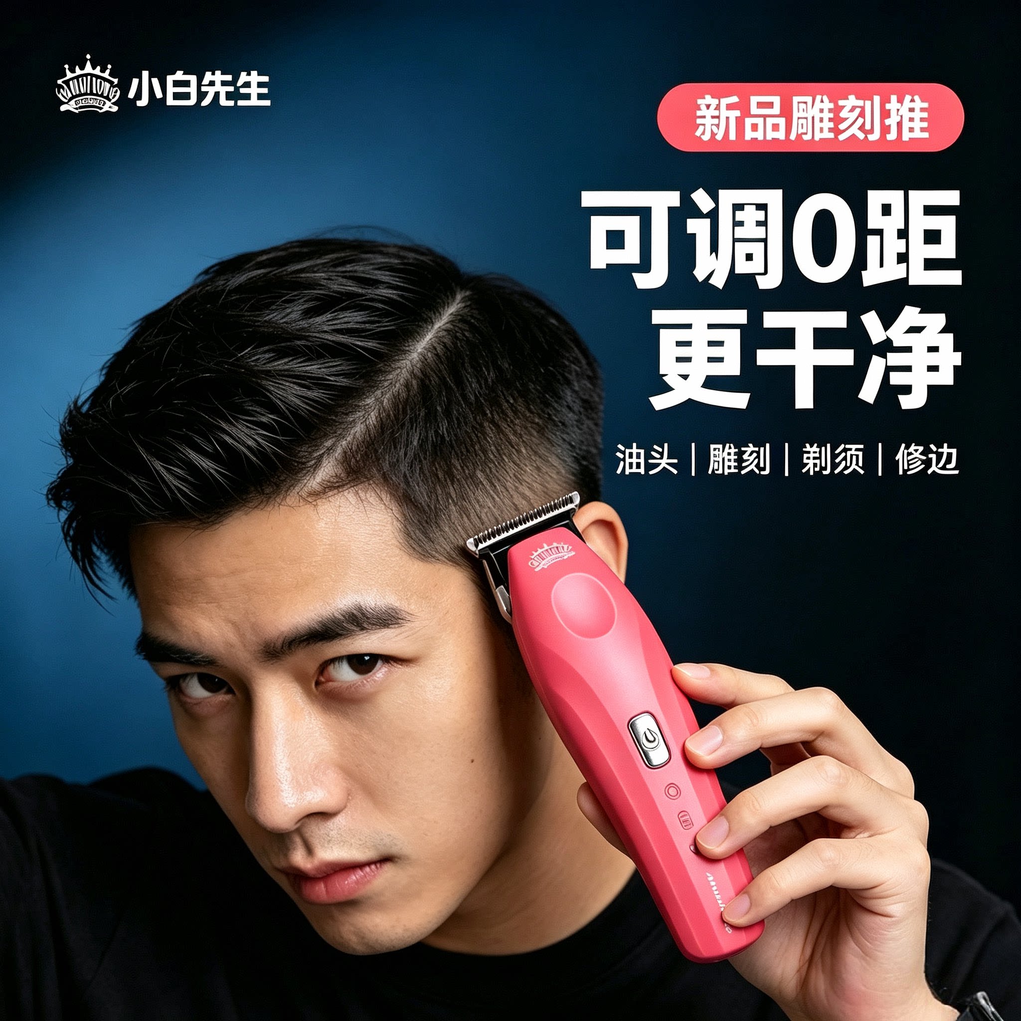 专业美发雕刻推剪发廊专用0刀头小推子理发器剃头刀修边剃光头210